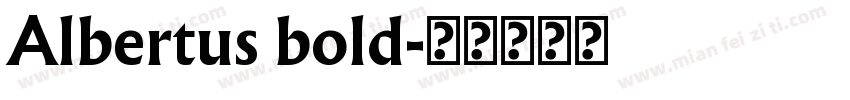 Albertus bold字体转换